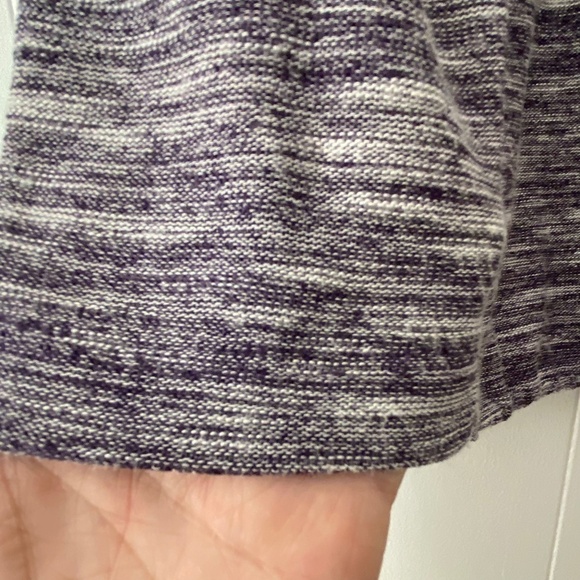 Roots slub knit purple and white cowl neck pull over drawstring waist size L - Picture 7 of 9